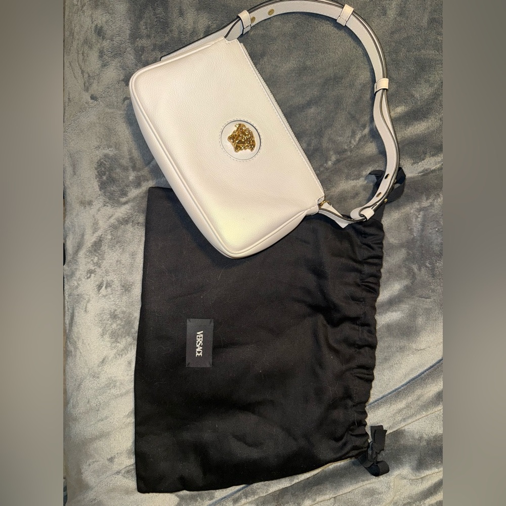 Versace White and Gold Shoulder Bag